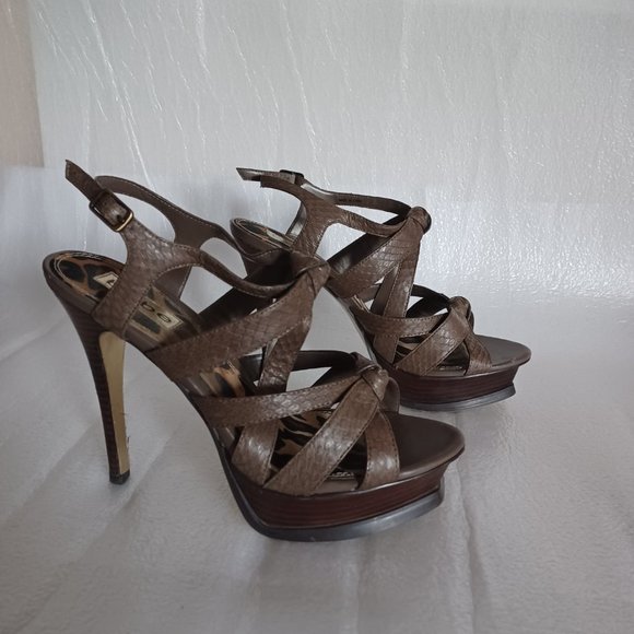 bebe Shoes - Bebe Brown High Heels 10M
